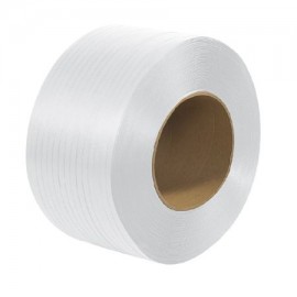 Banda de legat din PP (polipropilena), alb, 8 mm x 0,55 mm ( 4000 m/rola ), uz automat