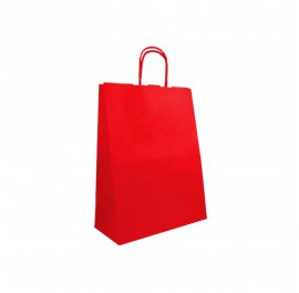 Sacosa hartie , rosie ,32 x12x41 cm, set 20 bucati