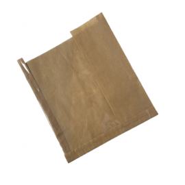Pungi din hartie natur, cu fereastra BOPP, pentru paine rotunda, 30+5x36 cm, 1000 buc
