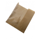 Pungi din hartie natur, cu fereastra BOPP, pentru paine rotunda, 30+5x36 cm, 1000 buc