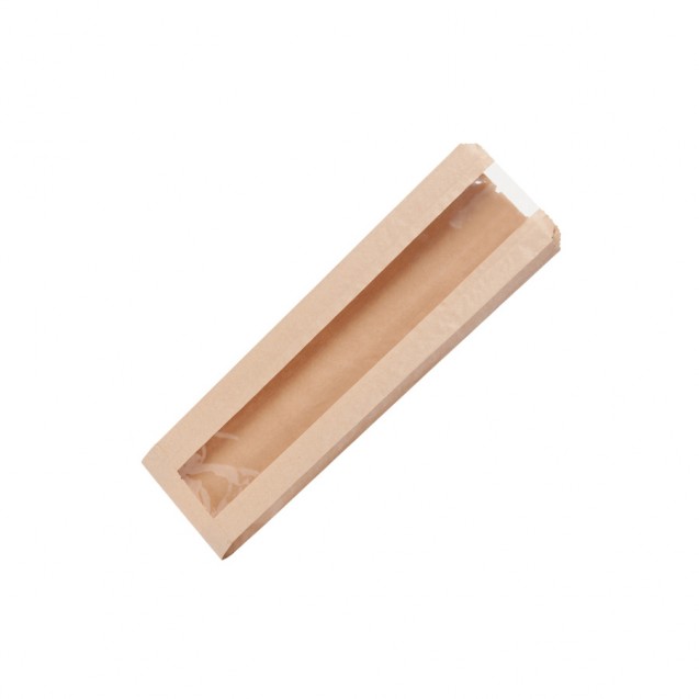 Pungi hartie cu fereastra 12x4x60 cm, cutie 1000 buc