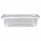 Set caserole PET, transparente, capac incorporat, 2000 cc,unica folosinta,100 buc/set