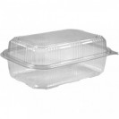 Set caserole PET, transparente, capac incorporat, 2000 cc,unica folosinta,100 buc/set