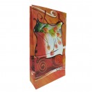 Sacose cadou din carton alb DCL, imprimate, 150x60x280 mm, set 10 buc