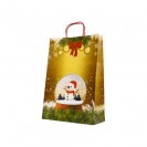 Punga cadou hartie , Sacosa cadou hartie, 22x10x32 cm, model CRACIUN5, set 20 bucati